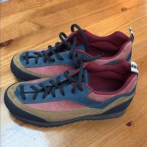 Carmont Italian leather color block Low-Top hiking shoes